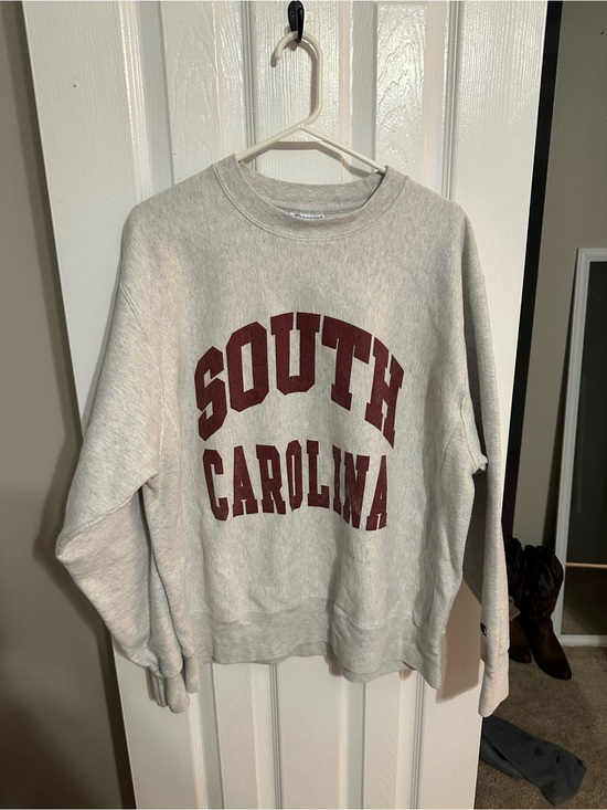 Champion Tops - Champion Light Gray Sweatshirt with Maroon "South Carolina" Print